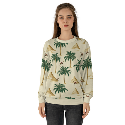 Desert Oasis Sweatshirts - Egyptian Pyramids Sweater - Unisex Sweatshirts - Nice Sweater