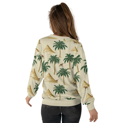 Desert Oasis Sweatshirts - Egyptian Pyramids Sweater - Unisex Sweatshirts - Nice Sweater
