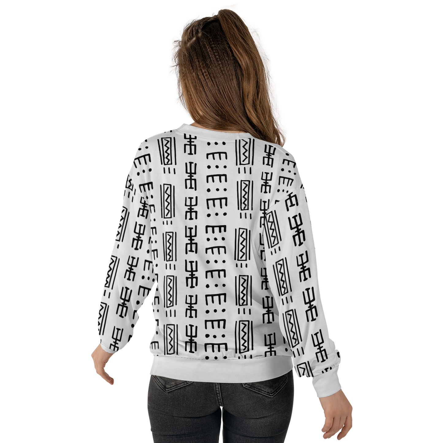 Abstract Tribal Sweatshirts - African Prints Sweater - Oversize Sweatshirts - Unisex Sweater