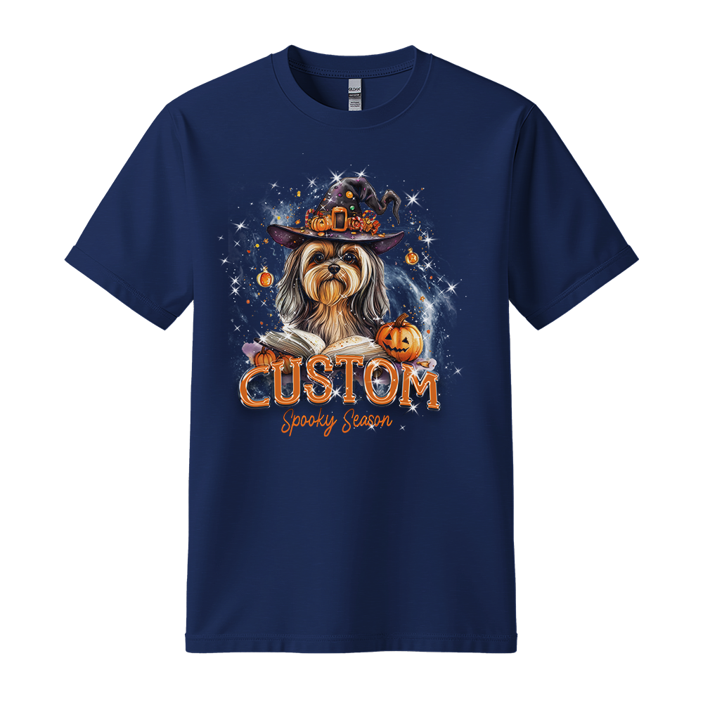 Customised Shirt - Magical Yorkie Witch Dog - Clothing For Men - Unisex Clothing - Unisex T-Shirt