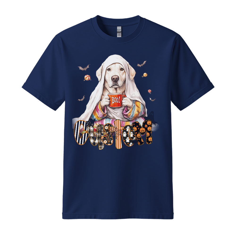 Personalised Shirt - Cozy Ghost Labrador Dog - T Shirt For Men - Best Unisex T Shirt