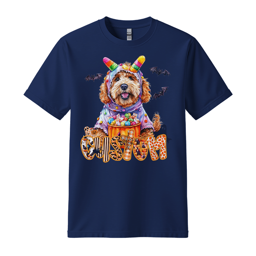 Customised Shirt - Colorful Monster Doodle Dog - Casual Wear For Men - Unisex Outfit - Unisex T-Shirt