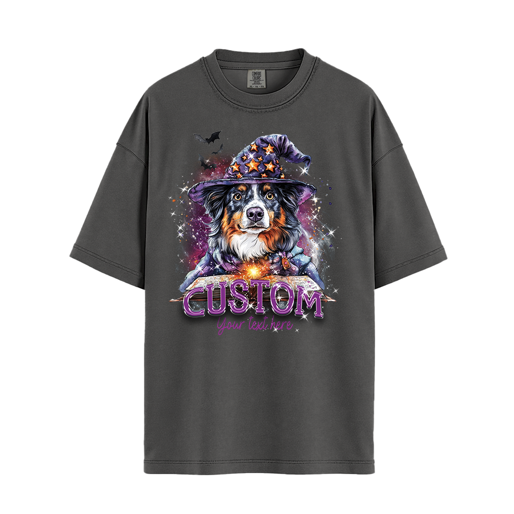 Customised Shirt - Wizard Aussie Shepherd Dog - Outfit For Men - Best Unisex T Shirt