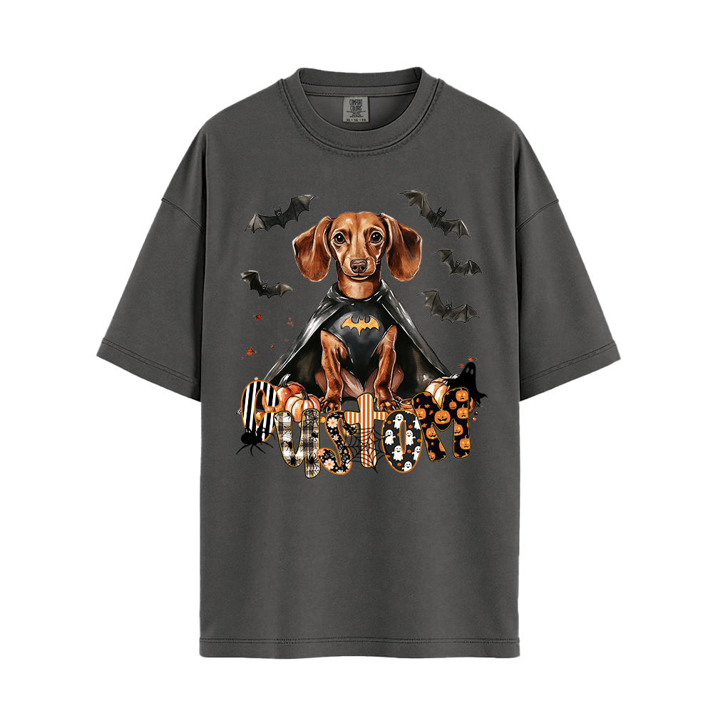 Personalised Shirt - Bat Dachshund Halloween - T Shirt For Men - Best Unisex T Shirt