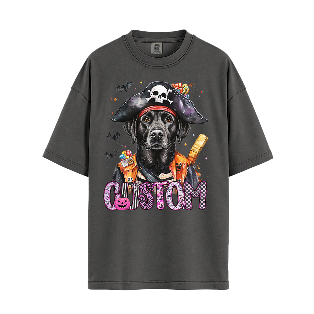 Personalised Shirt - Pirate Labrador Halloween - Casual Wear For Men - Best Clothing - Unisex T-Shirt