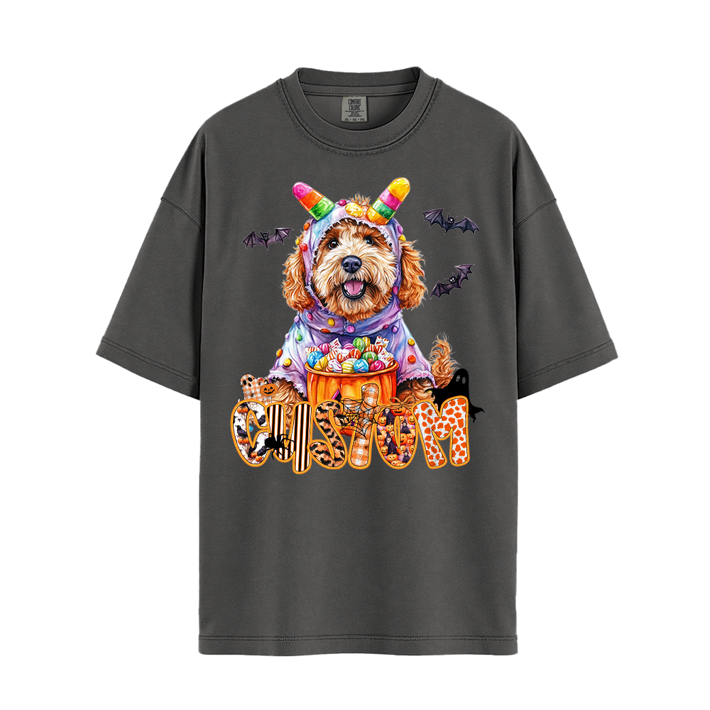 Customised Shirt - Colorful Monster Doodle Dog - Casual Wear For Men - Unisex Outfit - Unisex T-Shirt