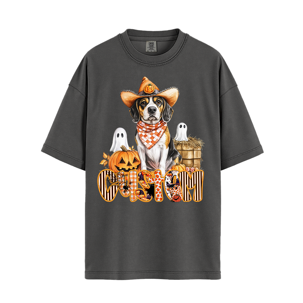 Personalised Customised Shirt - Halloween Cowboy Beagle - Casual Wear For Men - Cool T-Shirt - Unisex T-Shirt