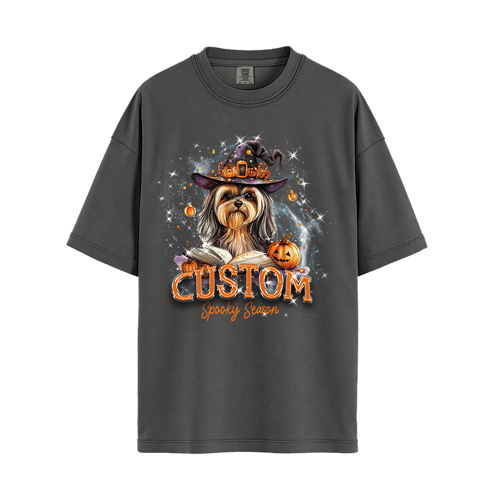 Customised Shirt - Magical Yorkie Witch Dog - Clothing For Men - Unisex Clothing - Unisex T-Shirt