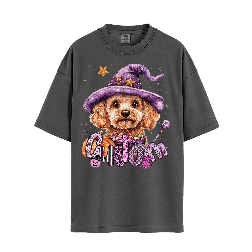 Personalised Customised Shirt - Witch Poodle Halloween - T Shirt For Men - Best Unisex T Shirt