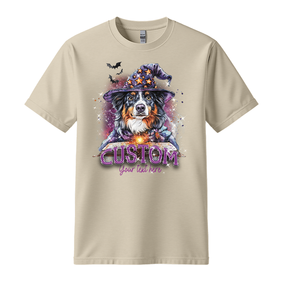 Customised Shirt - Wizard Aussie Shepherd Dog - Outfit For Men - Best Unisex T Shirt