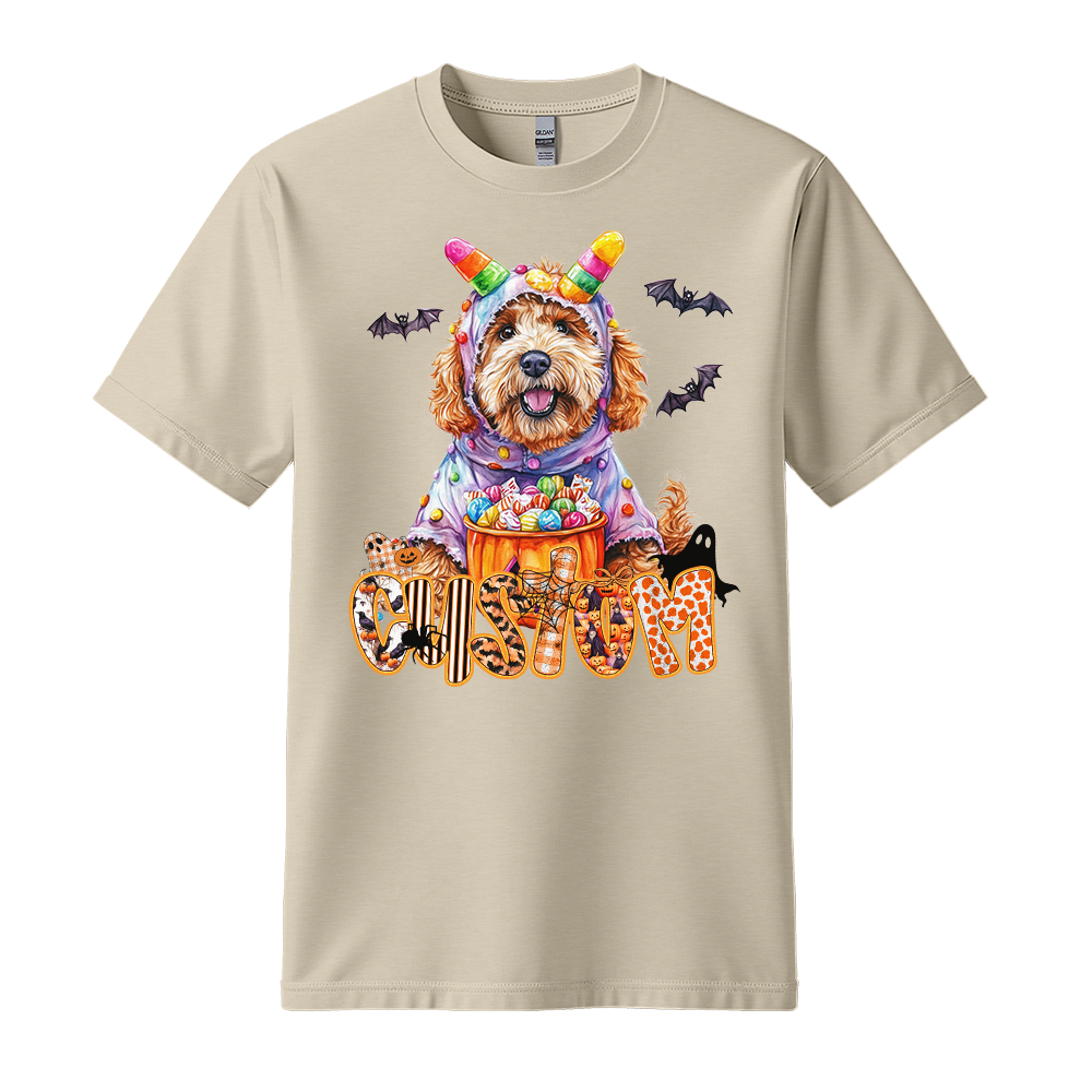 Customised Shirt - Colorful Monster Doodle Dog - Casual Wear For Men - Unisex Outfit - Unisex T-Shirt