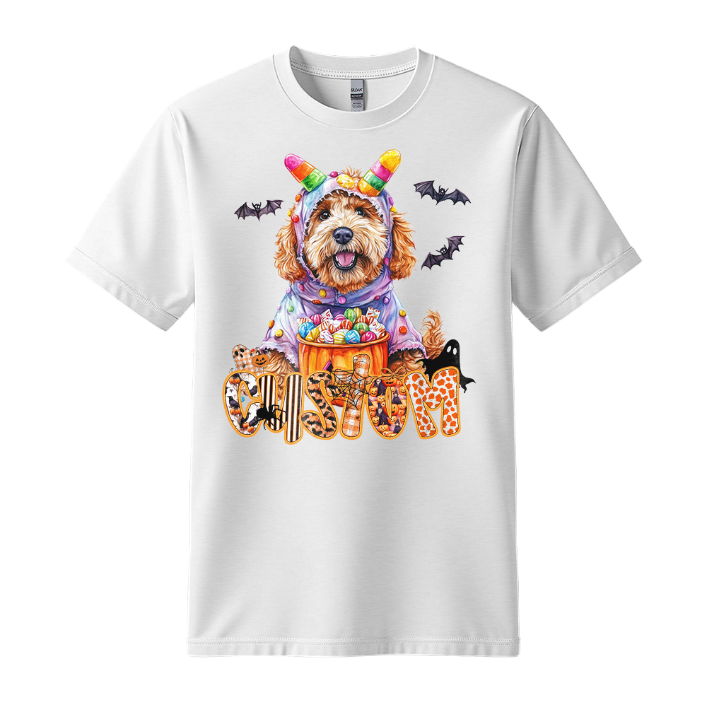 Customised Shirt - Colorful Monster Doodle Dog - Casual Wear For Men - Unisex Outfit - Unisex T-Shirt