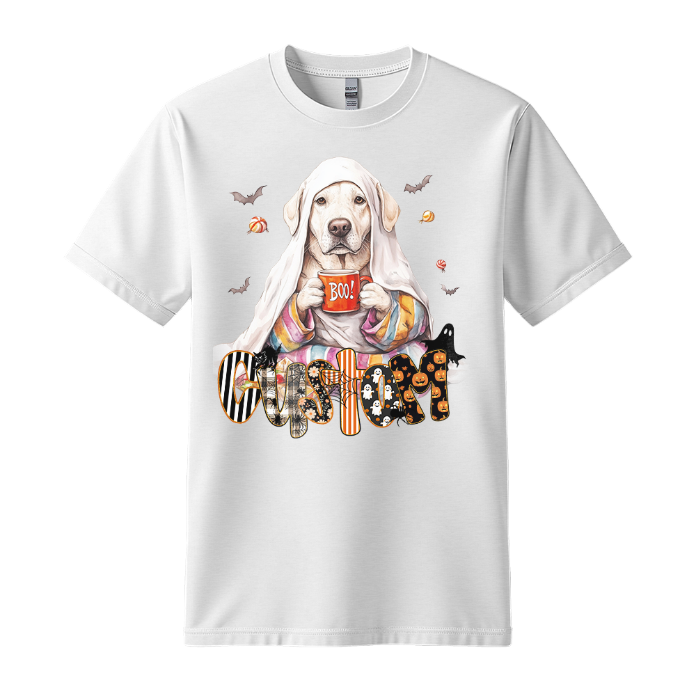 Personalised Shirt - Cozy Ghost Labrador Dog - T Shirt For Men - Best Unisex T Shirt