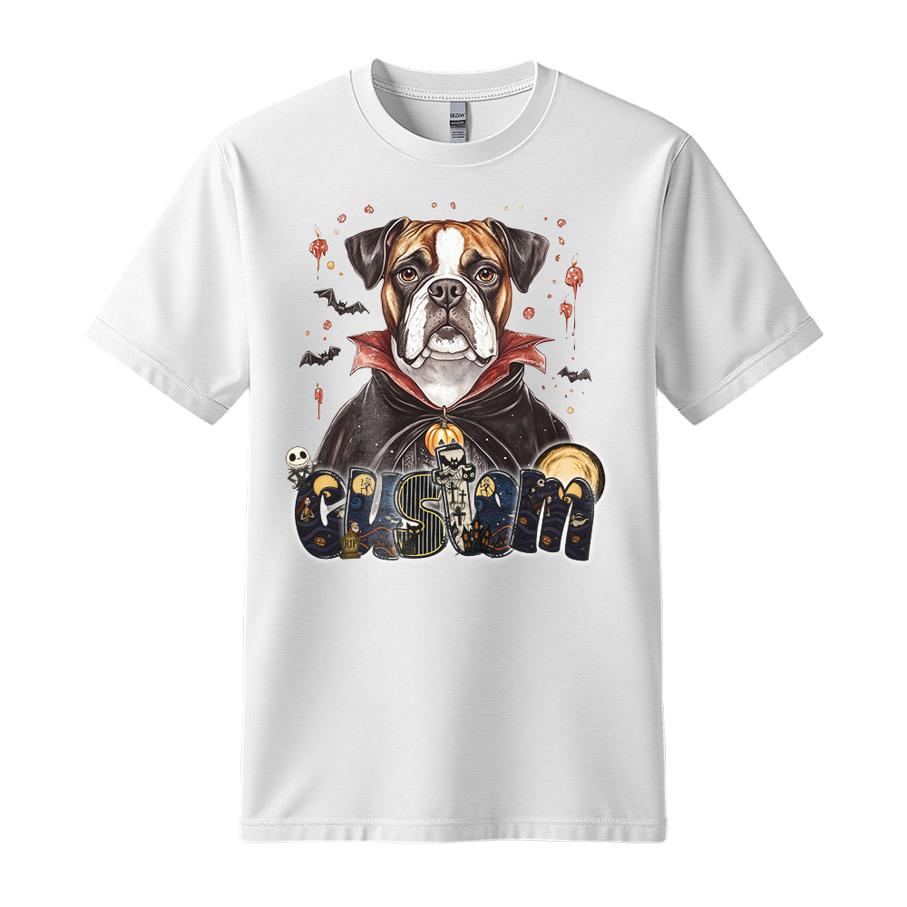 Customised Shirt - Vampire Boxer Dog Halloween - Outfit For Men - Cool T-Shirt - Unisex T-Shirt