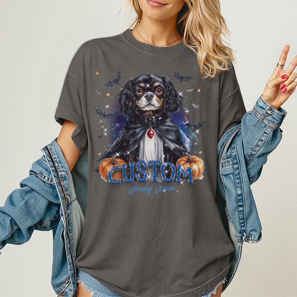 Personalised Shirt - Vampire Cavalier Spaniel Dog - Outfit For Men - Best Unisex T Shirt
