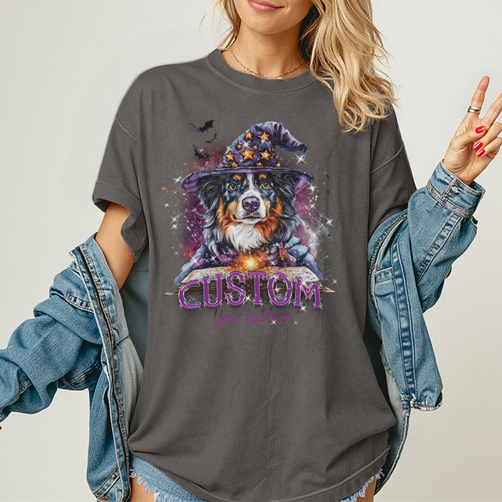 Customised Shirt - Wizard Aussie Shepherd Dog - Outfit For Men - Best Unisex T Shirt