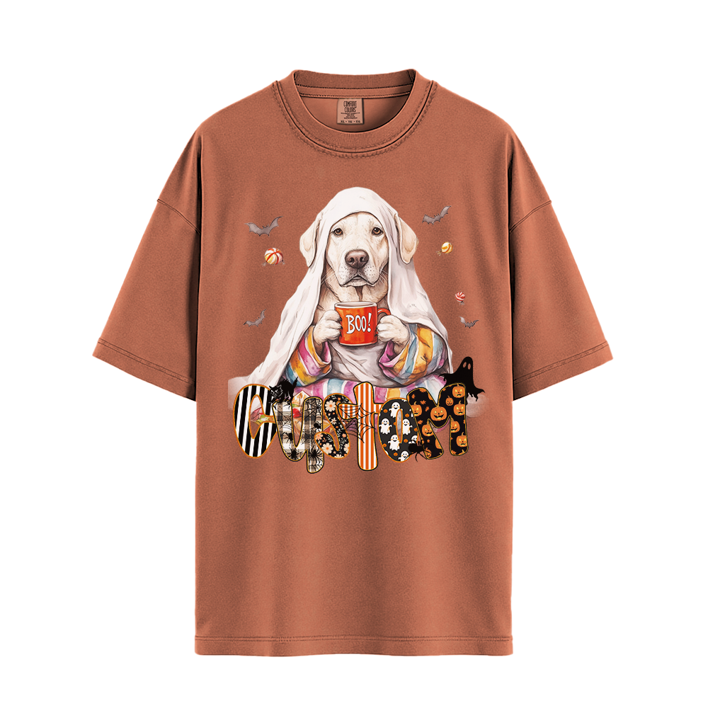 Personalised Shirt - Cozy Ghost Labrador Dog - T Shirt For Men - Best Unisex T Shirt