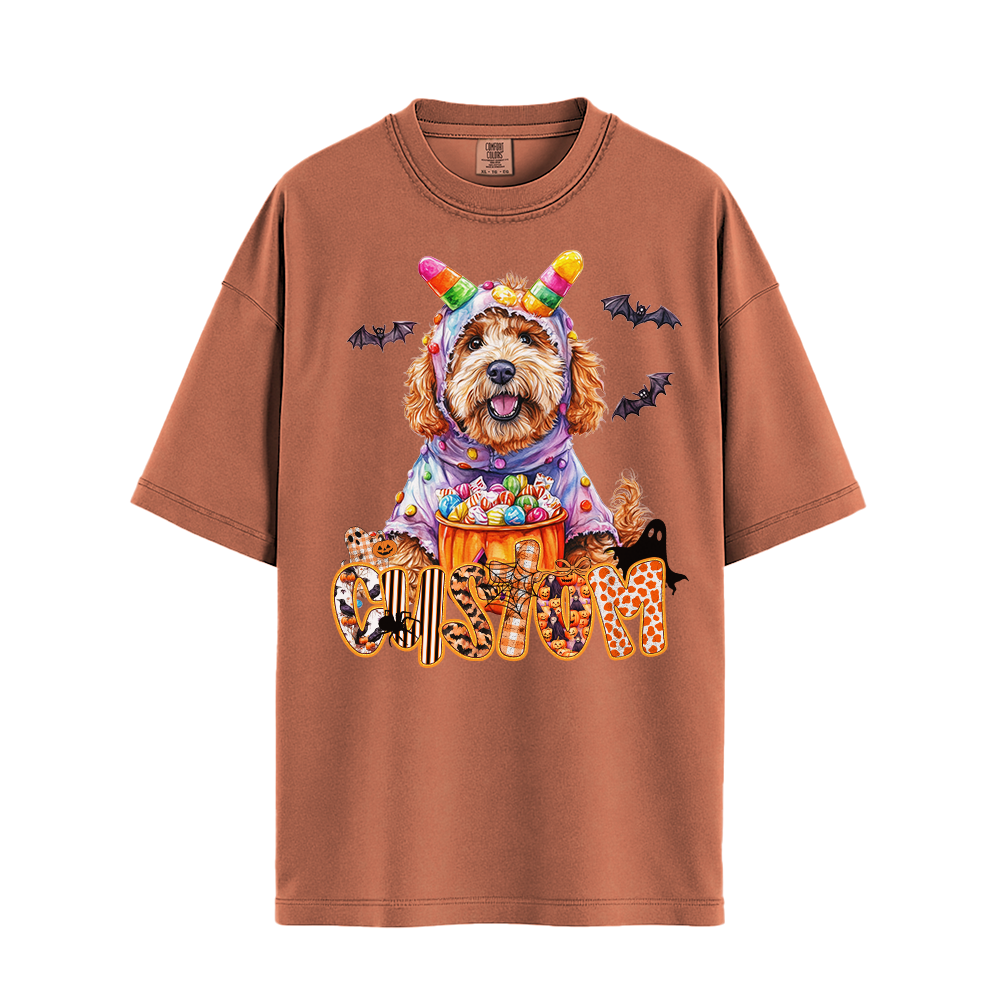 Customised Shirt - Colorful Monster Doodle Dog - Casual Wear For Men - Unisex Outfit - Unisex T-Shirt